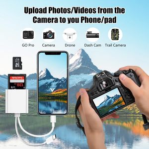 Adattatore USB OTG 2 in 2 5-in-1 Lettore di Schede di Memoria per Slot Micro <span class=keywords><strong>SD</strong></span> <span class=keywords><strong>SD</strong></span> per Micro <span class=keywords><strong>SD</strong></span> SDHC SDXC <span class=keywords><strong>MMC</strong></span> per iPhone/iPad USB C - Product Image 3