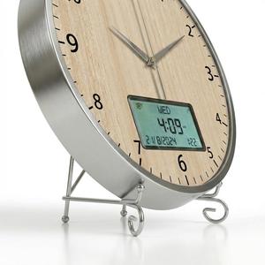 Horloge d'appel à la prière au design islamique moderne avec fonction DST et cadre en alliage d'aluminium, grand écran LCD numérique pour l'affichage des heures de prière avec support - Product Image 3