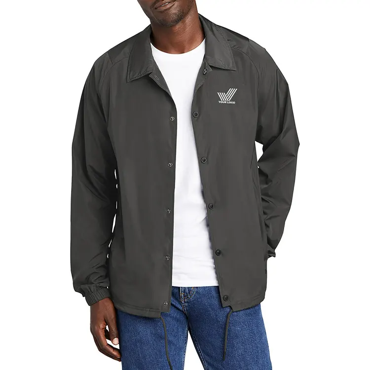 Wholesale Custom Simple Blank Working Windbreaker Jacket Men Summer Fashion Plain Nylon Polyester Casual Coaches Men's Jackets