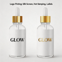 Personaliza tu Logotipo, Botella de Vidrio con Bomba para Lociones, Envase de Alta Calidad para Cosméticos, Aceites Esenciales y Cuidado de la Piel