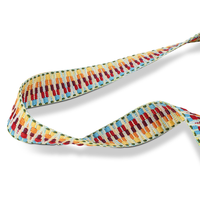 Ruban en polyester tissé jacquard personnalisé avec logo et couleur, 100% polyester, pour accessoires vestimentaires/textiles de maison