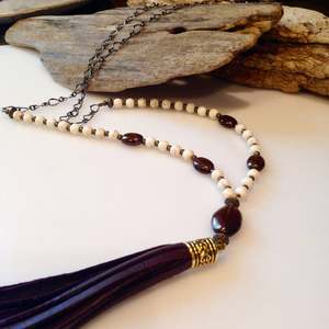 Collier tendance à pampilles perlées - Product Image 1