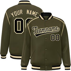 Customizable Baseball Bomber Jacket for Men Women & Youth-Casual Letterman Style with Personalized Logo/Text Free Customization - Product Image 1