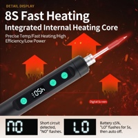 Soldador USB Inalámbrico con Pantalla Digital, Portátil, Recargable, 5V 15W, Mini Kit de Soldadura para Reparaciones, Bricolaje y Hogar