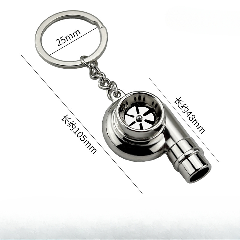 Llavero Turbo Grande Plateado