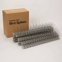 Piques anti-oiseaux multipoints en acier inoxydable avec base flexible en PC pour une dissuasion efficace des pigeons