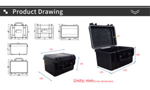 EPC022-<span class=keywords><strong>2</strong></span> <span class=keywords><strong>DRX</strong></span> IP67 235*188*146 mét nhựa không thấm nước mang theo công cụ trường hợp - Product Image 5