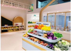 Comptoir de réception en <span class=keywords><strong>bois</strong></span> massif au design moderne avec finition en cuir pour hall d'entreprise ou entrée de bâtiment de bureaux - Product Image 1
