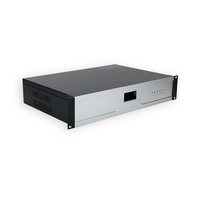 Boîtier de serveur IPC industriel 2U en rack, en tôle d'aluminium, avec poignée électronique, ventilateurs de refroidissement, indice de protection IP54, pour montage en armoire