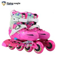 Patins à roulettes réglables Flying Eagle S6S pour enfants, pour débutants, garçons et filles, avec roues plates professionnelles