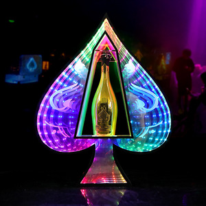 Wan Zhan LED Wine <b>Stand</b> Spade Shape Champagne Display Bar KTV Nightclub Decor Modern Lighted Rack - Product Image 1