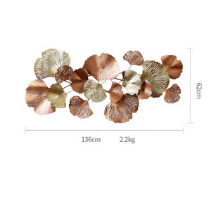 Décoration murale créative pour bar de salon, pour la maison, Style industriel, décor mural <span class=keywords><strong>Ginkgo</strong></span> <span class=keywords><strong>biloba</strong></span>, artisanat en fer - Product Image 6