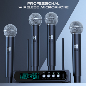 Système de microphone sans fil UHF professionnel 4 micros portatifs un récepteur pour mosquée conférence karaoké - Product Image 5