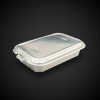 ATW Aluminum Foil Airline Food Packing Container With Foil Lids Aluminium Foil Airplane Lunch Boxes for Rice Take-away Tray