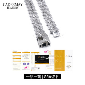 S925 Silver 8mm Moissanite Chain Necklace Micro Pave Everyday Wear Jewelry 7 8 18 20 22 24 Inch - Product Image 4