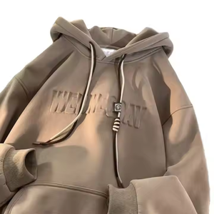 Felpa con Cappuccio Premium di Alta Qualità con Logo in Rilievo, Personalizzabile, Oversize, con Stampa 3D per Uomo - Product Image 5