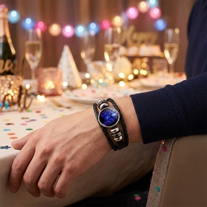 Braccialetti Intrecciati con Cordino in Pelle e Ciondolo dei 12 Segni Zodiacali all'Ingrosso, Luminosi e Fosforescenti con <span class=keywords><strong>Oroscopo</strong></span> e Astrologia - Product Image 5