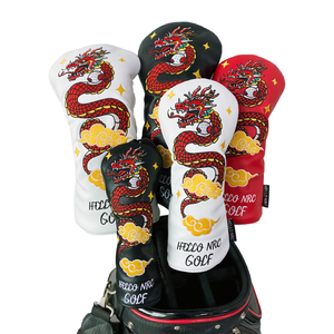 Golf Wood Head Cover PU Leather <strong>Dragon</strong> Style Waterproof for <strong>Driver</strong> Fairway Hybrid Golf <strong>Headcovers</strong> With Number Golf Accessories - Product Image 1