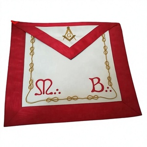 Masonic Regalia MB AASR ผ้ากันเปื้อน,ผ้ากันเปื้อนทำมือต้นแบบของสก็อตแลนด์พิธีกรรมที่ผ่านมา - Product Image 1