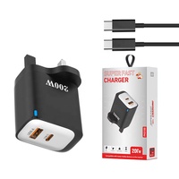 Bloc de charge rapide 200W, adaptateur de chargeur, prise UK, adaptateur portable, USB Type C, chargeur mural super rapide pour XIAOMI HUAWEI