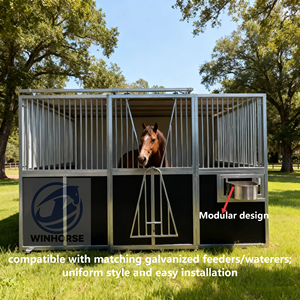 Structure de grange à chevaux préfabriquée en acier galvanisé à chaud, kit complet d'écurie avec toit, arène d'équitation personnalisée - Product Image 4