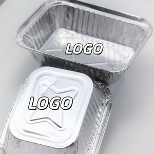 10 20 50 PCS Food Grade Disposable Small Aluminum <b>Foil</b> Food <b>Containers</b> Rectangle Aluminium <b>Foil</b> Baking Pan/Trays with Lids - Product Image 3