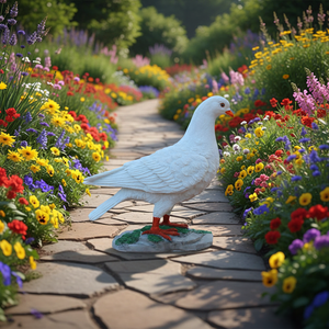 Modelo de <span class=keywords><strong>paloma</strong></span> blanca de simulación, <span class=keywords><strong>paloma</strong></span> artificial de imitación, adorno para el hogar y jardín, decoración en miniatura, animal para exteriores - Product Image 4