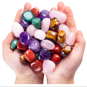 Piedras preciosas pulidas de primera calidad al por mayor, piedras caídas de cristal natural de grava para joyería artesanal - Product Image 2