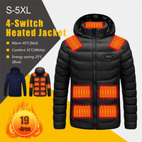Xsunwing EN STOCK Veste chauffante électrique imperméable personnalisée 5V USB, veste d'hiver rembourrée en duvet pour homme