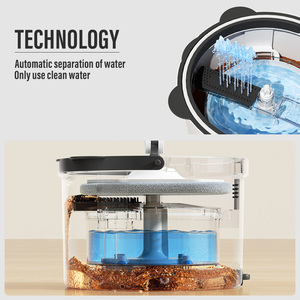 Homettler Mop Supplier - Nuevo estilo de herramienta de limpieza, juego de cubo y fregona giratoria 360°, fregona de fácil uso para cocina y sala de estar - Product Image 4