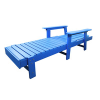 Vente en gros de chaises longues d'extérieur pour plage, patio, hôtel, lit en HDPE, piscine, chaise longue empilable en plastique