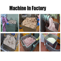 Nouveau chariot en acier inoxydable de 200 litres avec bacs pour la production de viande, de saucisses, de légumes, de nuggets de poulet