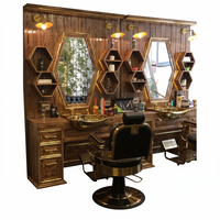 Meubles de salon en bois style vintage moderne, lavabo polyvalent pour femmes, stations de beauté/coiffure extérieures, pour hôtels, restaurants, centres commerciaux, entrepôts