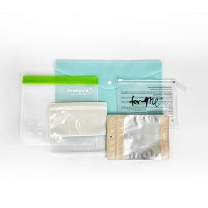 MOQ 1000Pcs Pvc Bolsa de cosméticos transparente Tote Bolsa de regalo reutilizable Embalaje Bolsas de plástico con asa de Pvc Fabricantes - Product Image 2