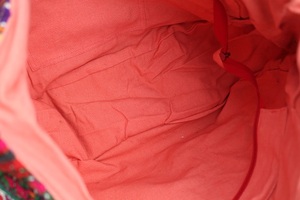 กระเป๋าคลัทช์สะพายไหล่สไตล์วินเทจคุณภาพสูง ลายปักดอกไม้แบบอินเดีย งานฝีมือชาวบันจารา  ขนาดใหญ่ ใส่ของได้เยอะ มีซิป - Product Image 6