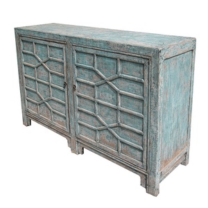 Muebles de aparador estilo buffet rústico, desgastado, vintage, tallado a mano, baratos al por mayor - Product Image 2