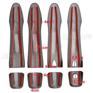 Juego de 8 Cubiertas para Manijas de Puerta Exterior de Coche para Nissan X-Trail, Qashqai, Rogue 2014 2015 2016 2017, Accesorios para Coche, Adhesivos - Product Image 6