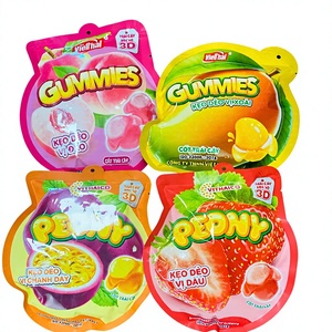 Bonbons gélifiés aux fruits 3D, fraises, 150g |   Fabricant vietnamien, prix de gros, emballage privé, OEM, ODM - Product Image 3