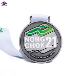 Longzhiyu เหรียญเคลือบโลหะ17ปีผลิตตามสั่งเหรียญสุดท้ายเหรียญกีฬามาราธอนได้รับรางวัล