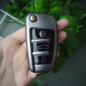 TPU Matte Texture Flip Car Key Fob Cover Case Soft Key Shell Holder Convient aux accessoires de clé <span class=keywords><strong>Audi</strong></span> - Product Image 4