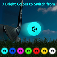 Vente en gros Balles de golf rougeoyantes à éclairage constant Tees de golf à LED lumineuses colorées pour l'entraînement de nuit