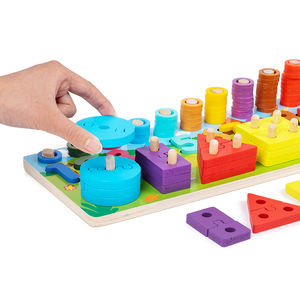 Juguete Sensorial de Pesca Multifuncional al por Mayor, Bloques de Clasificación, Juego Educativo de Matemáticas, Formas Geométricas, Juguete de Madera para Bebés - Product Image 6