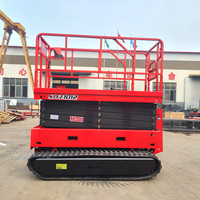 Ağır Hizmet Tipi Paletli Makaslı Platform 14m 16m 450kg 500kg Kendinden Tahrikli Elektrikli Havadan Çalışma Platformu Köprü Bakımı İçin