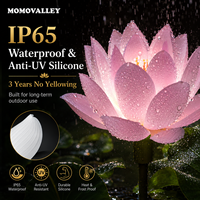 Lampe Lotus Motorisée Momovalley, Étanche IP46, Lumière LED Dynamique 3D pour Décoration de Jardin, Événements et Mariages