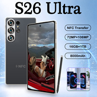 Smartphone Baru 2026 S26 Ultra 5G Dual SIM, Memori 16GB+1TB, Pengisian Cepat 100W, Buka Kunci Wajah HD, Android 15, NFC