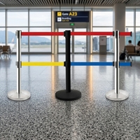 Poteau de signalisation rétractable en acier inoxydable 201, type borne de contrôle de foule, pour application routière