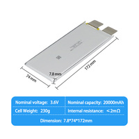 Batterie Lipo 3.6v Batterie Lipo Cellule de batterie Nmc 20ah Batteries en pochette 3.6v Batterie Li-ion pour drone