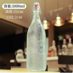 1000ml Bebida de jugo de naranja Bebida Botellas de <span class=keywords><strong>agua</strong></span> <span class=keywords><strong>mineral</strong></span> Botella superior oscilante de <span class=keywords><strong>vidrio</strong></span> con tapa hermética - Product Image 4