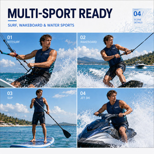 <span class=keywords><strong>Gilet</strong></span> de sauvetage personnalisé en néoprène avec fermeture éclair frontale pour kitesurf, <span class=keywords><strong>wakeboard</strong></span>, SUP, jet-boat, ski nautique, sports nautiques pour hommes et femmes - Fabricant - Product Image 3