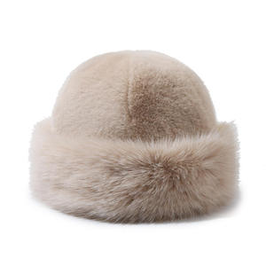 Chapeaux en fourrure artificielle pour femmes, mode personnalisée, hiver, chauds, fausse fourrure animale, fausse fourrure de renard, chapeau en fausse fourrure tricoté - Product Image 6